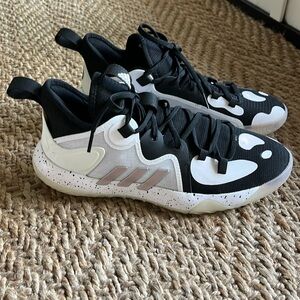 Brand NEW Adidas Harden Stepback 2 Black/White Basketball Shoes FZ1384 Sz 9.5